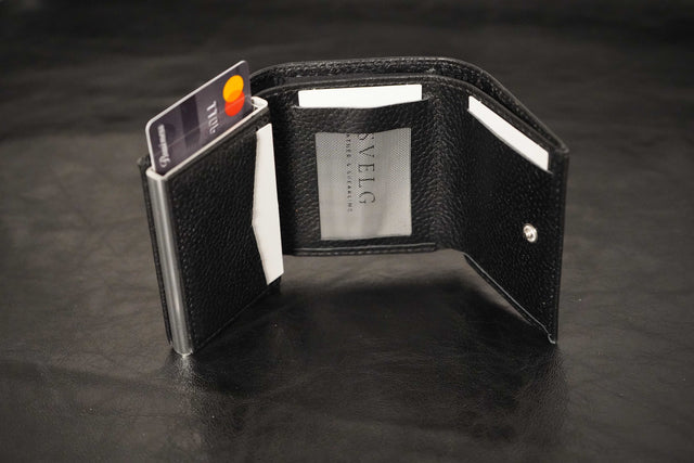 Men's Black Leather RFID Wallet